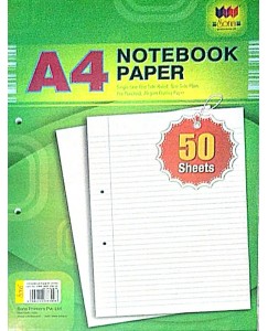 A4 Notebook Paper SL (50 Sheets)